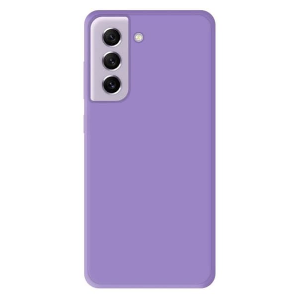 Enfärgad silikonfodral i matt lila, kompatibel med Samsung Galaxy S21 FE