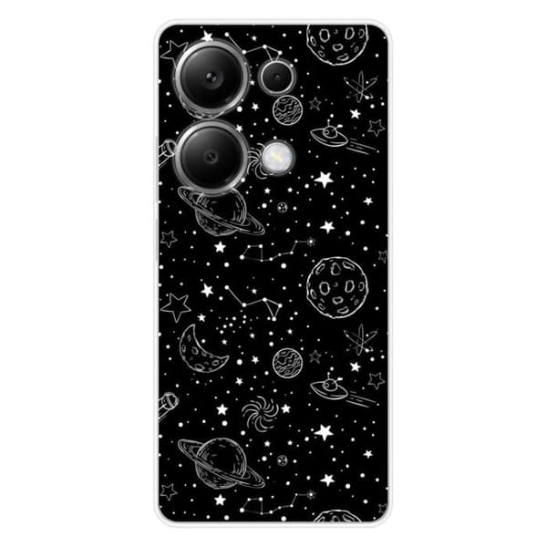 Silikonskal med tryck kompatibel med Xiaomi Redmi Note 13 Pro 4G Galaxy draw