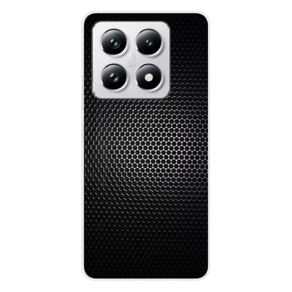 Silicone-fodral med tryck kompatibel med Xiaomi 14T Pro Dark Metal