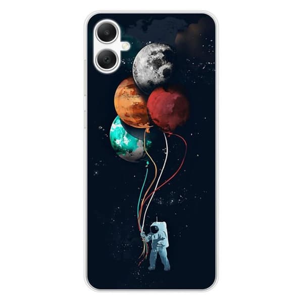 Siliconfodral med tryck kompatibel med Samsung Galaxy A05 Cosmonaute med Ballonger