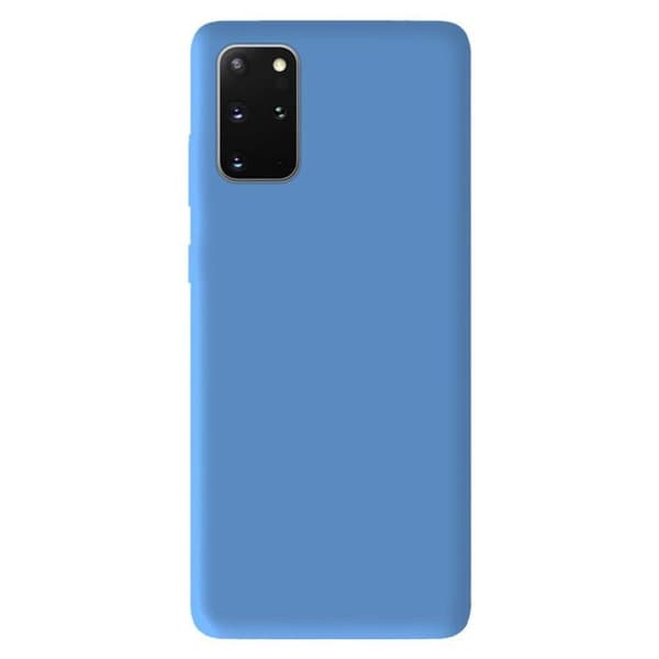 Enfärgad silikonfodral Mat Blå kompatibel med Samsung Galaxy S20 Plus