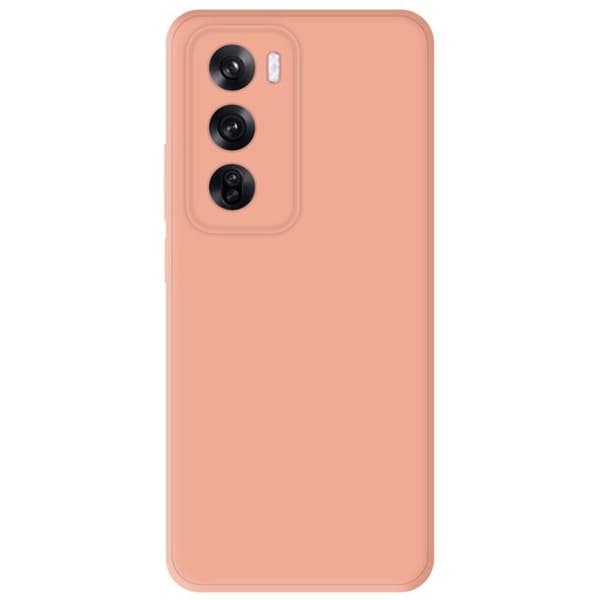 Enfållsväskor i enhetlig matt rosafärg som är kompatibla med Oppo Reno 12 Pro.