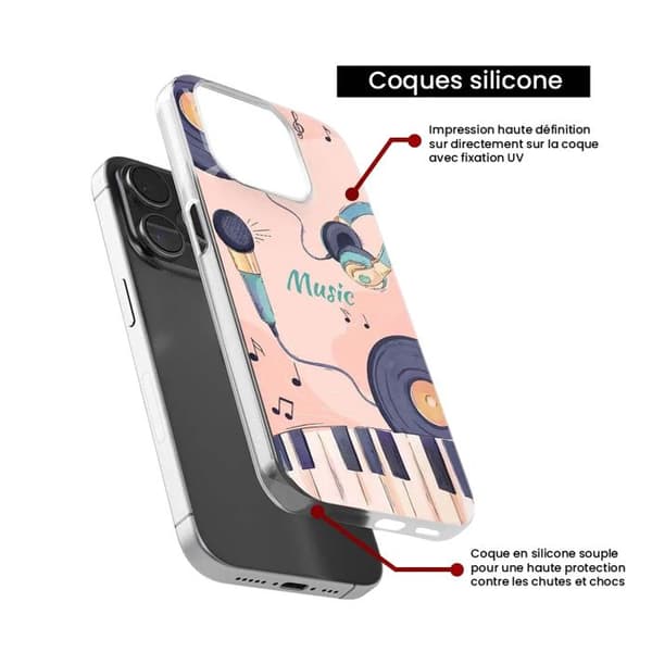 Siliconfodral med tryck kompatibelt med Xiaomi 14 Pro Färger i överenskommelse