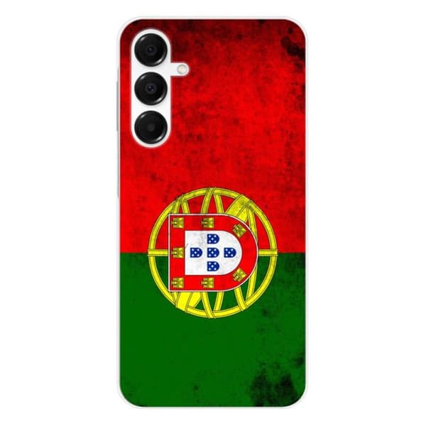 Siliconfodral med tryck kompatibelt med Samsung Galaxy A36 5G Portugals flagga