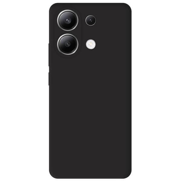 Enfärgade silikonfodral i matt svart, kompatibla med Xiaomi Redmi Note 13 4G