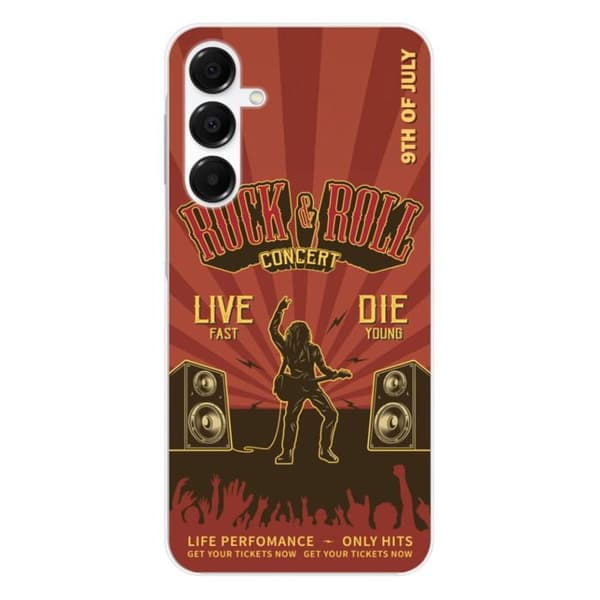 Silikonskydd med tryck kompatibel med Samsung Galaxy A36 5G Rock and roll