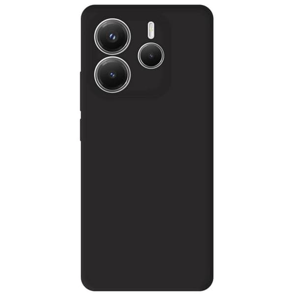 Enfärgad silikonfodral Matt Svart kompatibel med Xiaomi Redmi Note 14 5G