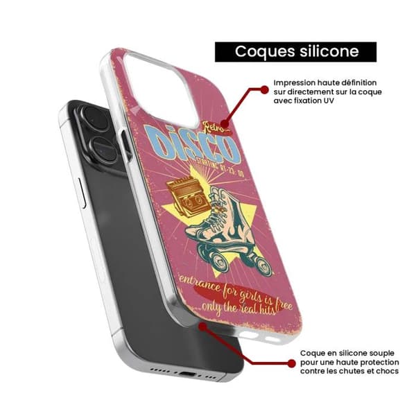 Silicone-skal med tryck kompatibel med Samsung Galaxy A36 5G Retro disco