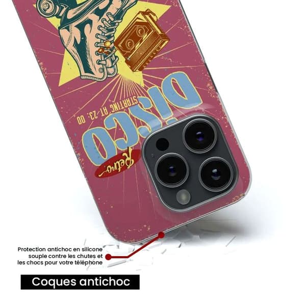 Silicone-skal med tryck kompatibel med Samsung Galaxy A36 5G Retro disco