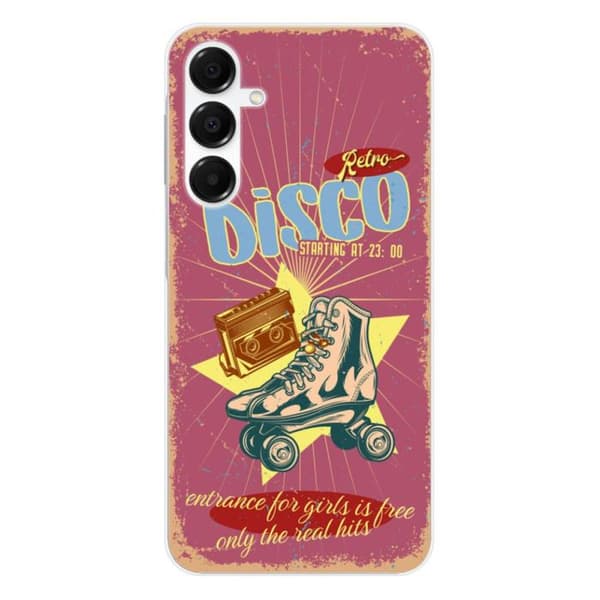 Silicone-skal med tryck kompatibel med Samsung Galaxy A36 5G Retro disco