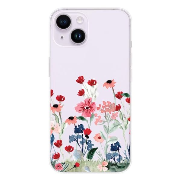Siliconfodral med tryck kompatibel med Apple iPhone 15 Vår i blommor