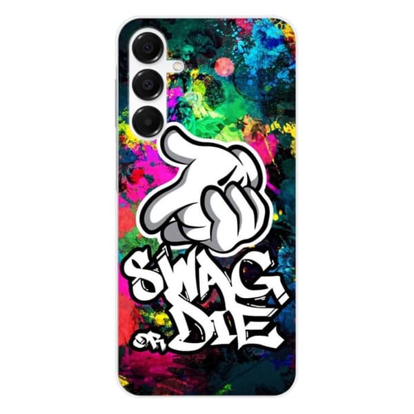 Coque i silikon med tryck kompatibel med Samsung Galaxy A16 Swag or die