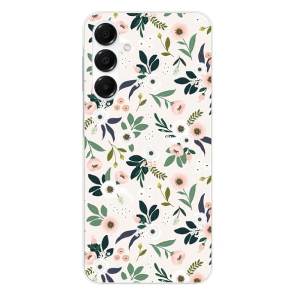 Siliconetui med tryck som är kompatibelt med Samsung Galaxy A16 Blommor