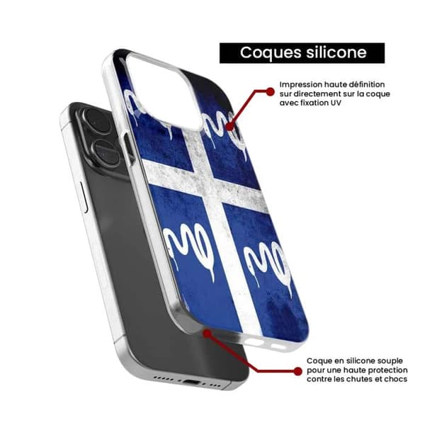 Siliconfodral med tryck kompatibel med Xiaomi Redmi 14C 4G Martinique Flagga