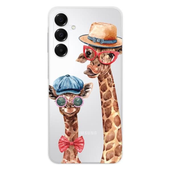 Siliconskal med tryck kompatibel med Samsung Galaxy A16 Rolig Giraff