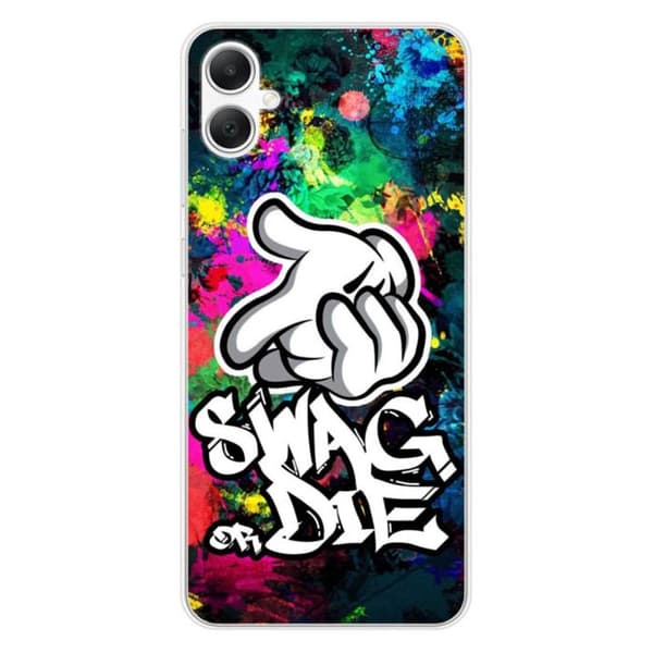 Coque i silikon med tryck kompatibel med Samsung Galaxy A05 Swag or die