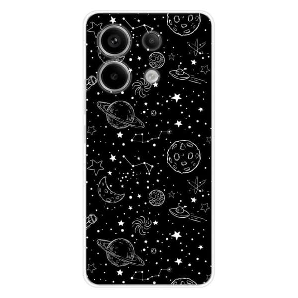 Siliconetryckskal kompatibel med Xiaomi Redmi Note 13 Pro 5G Galaxy draw