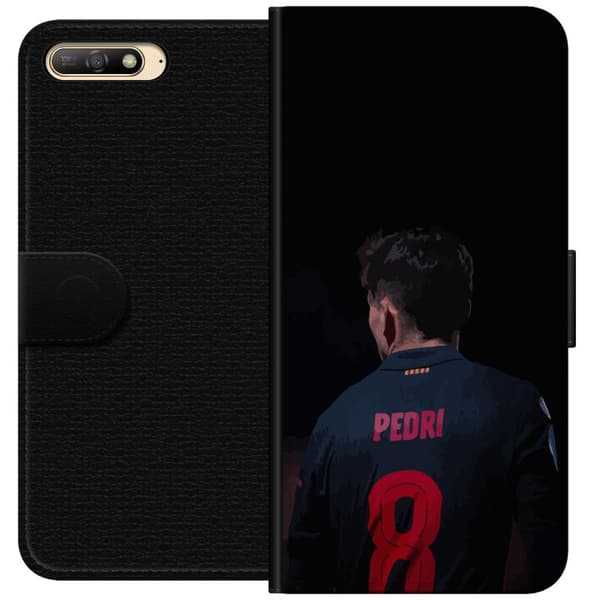 Huawei Y6 (2018) Plånboksfodral Pedri FC Barcelona Fotboll Spansk Mittfältare Mål Sportmotiv Fans Barn Ungdom