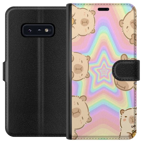 Samsung Galaxy S10e Lompakkokotelo Kawaii Capybara Galaxy Söpö Anime Eläin Avaruusteema Kawaii Trendi Lahja TikTok-suunnittelu