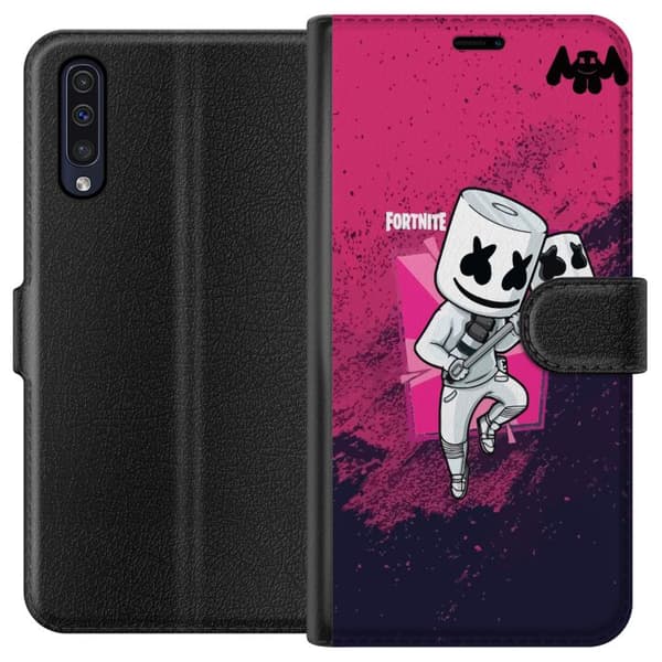 Samsung Galaxy A50 Lommeboketui Marshmello Fortnite Skin Emote Gaming DJ Karakter Populært Motiv Barn Ungdom Trend