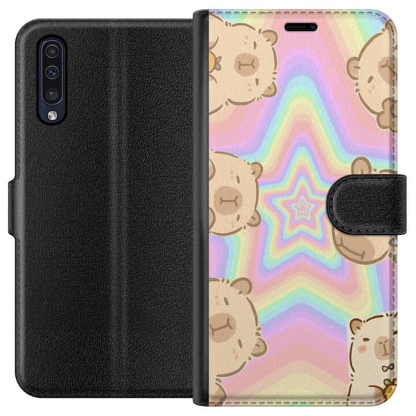 Samsung Galaxy A50 Tegnebogsetui Kawaii Capybara Galaxy Sød Anime Dyr Rummotiv Kawaii Trend Gave TikTok Design