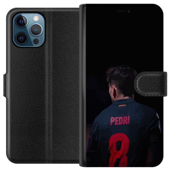 Apple iPhone 12 Pro Lommeboketui Pedri FC Barcelona Fotball Spansk Midtbanespiller Mål Sportsmotivasjon Fans Barn Ungdom