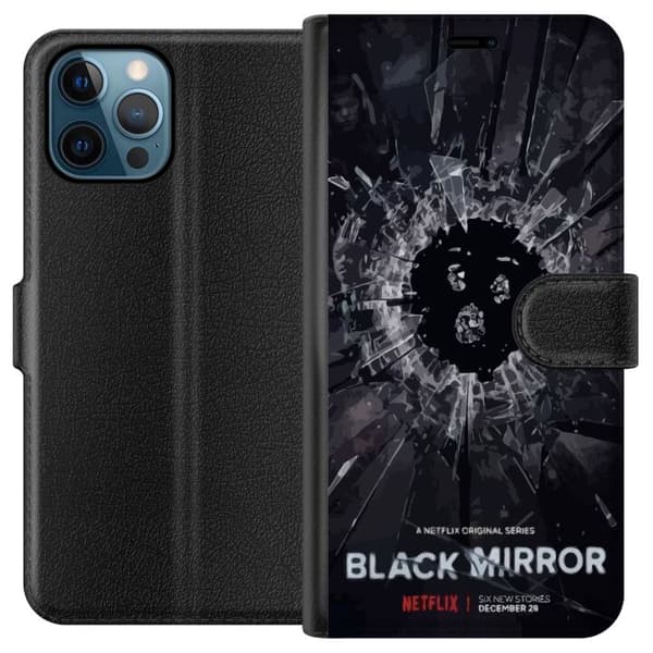 Apple iPhone 12 Pro Lommeboketui Black Mirror Sci-Fi Netflix Serie Dystopi Teknologi Cyberpunk Mørkt TV Videospill Tema