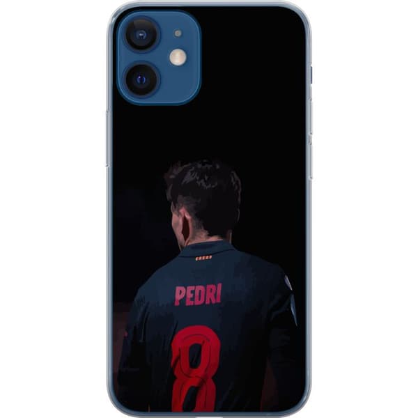 Apple iPhone 12 mini Genomskinligt Skal Pedri FC Barcelona Fotboll Spansk Mittfältare Mål Sportmotiv Fans Barn Ungdom