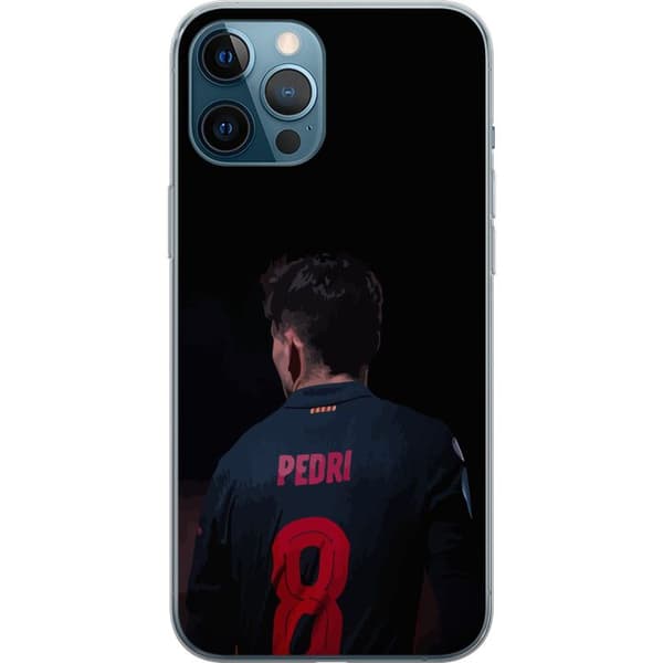 Apple iPhone 12 Pro Max Gjennomsiktig deksel Pedri FC Barcelona Fotball Spansk Midtbanespiller Mål Sportsmotivasjon Fans Barn Ungdom