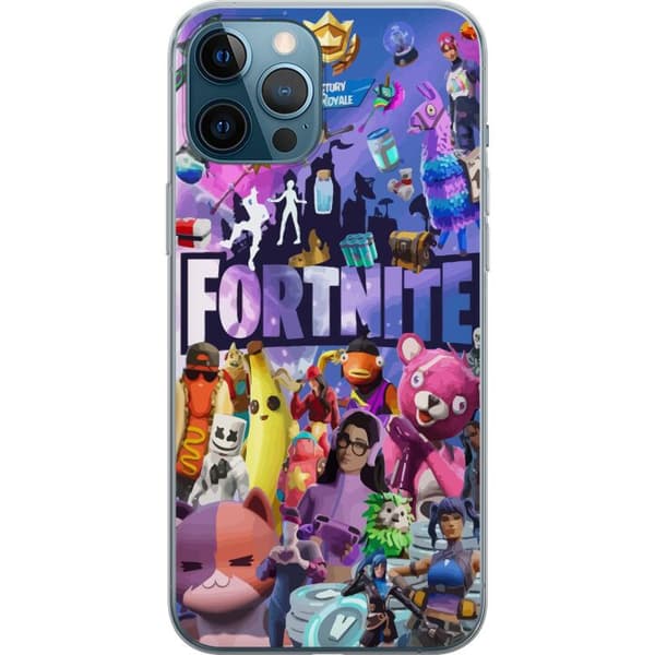 Apple iPhone 12 Pro Max Gjennomsiktig deksel Fortnite Skins Emotes Battle Royale Karakterer Gamer Gamingmotiv Kult Barn Ungdom