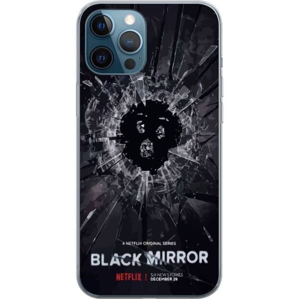 Apple iPhone 12 Pro Gennemsigtig cover Black Mirror Sci-Fi Netflix Serie Dystopi Teknologi Cyberpunk Mørkt TV Videospil Tema