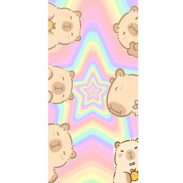 Apple iPhone 13 Pro Lommeboketui Kawaii Capybara Galaxy Søt Anime Dyr Romtema Kawaii Trend Gave TikTok Design