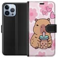 Miniatyrbillede 1 af 3: Apple iPhone 13 Pro Max Tegnebogsetui Kawaii Capybara Hjerte Anime Stil Sød Design Dyremotiv TikTok Populær Gave Pige