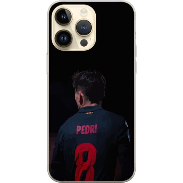 Apple iPhone 14 Pro Max Läpinäkyvä kuori Pedri FC Barcelona Jalkapallo Espanjalainen Keskikenttäpelaaja Maali Urheilumotivaatio Fanit Lapset Nuoret