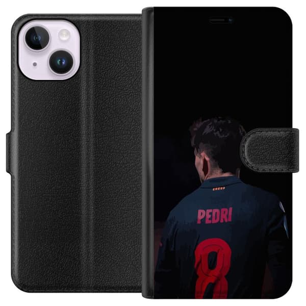 Apple iPhone 15 Lompakkokotelo Pedri FC Barcelona Jalkapallo Espanjalainen Keskikenttäpelaaja Maali Urheilumotivaatio Fanit Lapset Nuoret