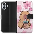 Pikkukuva 1 / 3: Apple iPhone 16 Plus Lompakkokotelo Kawaii Capybara Sydän Anime-tyyli Söpö Suunnittelu Eläinaihe TikTok Suosittu Lahja Tyttö