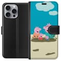 Miniatyrbillede 1 af 3: Apple iPhone 16 Pro Max Tegnebogsetui Greta Gris Familie Georg Mudderpøl Børnemotiv Serie Populær Børnekarakter Glæde