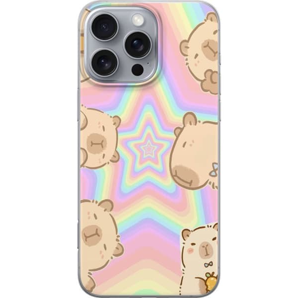 Apple iPhone 16 Pro Max Läpinäkyvä kuori Kawaii Capybara Galaxy Söpö Anime Eläin Avaruusteema Kawaii Trendi Lahja TikTok-suunnittelu