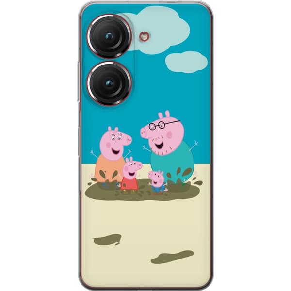 Asus Zenfone 9 Läpinäkyvä kuori Greta Possu Perhe Jori Mutapuro Lasten Kuva Sarja Suosittu Lasten Hahmo Ilo