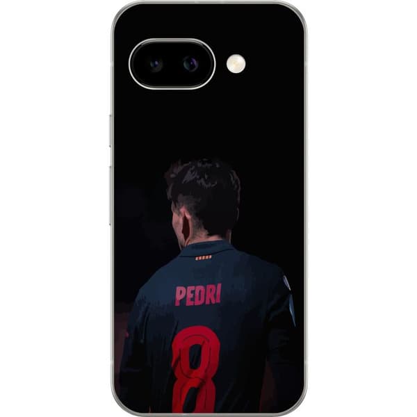 Google Pixel 9a Genomskinligt Skal Pedri FC Barcelona Fotboll Spansk Mittfältare Mål Sportmotiv Fans Barn Ungdom