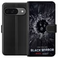 Pikkukuva 1 / 3: Google Pixel 9 Pro Lompakkokotelo Black Mirror Sci-Fi Netflix -sarja Dystopia Teknologia Cyberpunk Synkkä TV Videopeli Teema