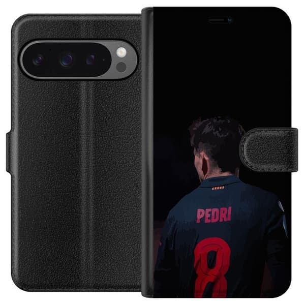 Google Pixel 9 Pro XL Tegnebogsetui Pedri FC Barcelona Fodbold Spansk Midtbanespiller Mål Sportsmotivation Fans Børn Ungdom