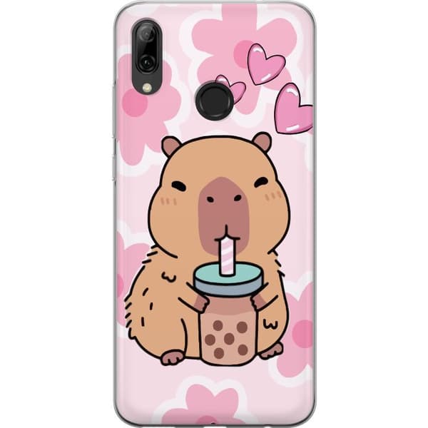 Huawei P smart 2019 Genomskinligt Skal Kawaii Capybara Hjärtan Anime Stil Söt Design Djurmotiv TikTok Populärt Present Tjej