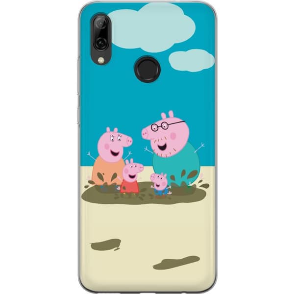 Huawei P smart 2019 Genomskinligt Skal Greta Gris Familjen George Lerpöl Barnmotiv Serie Populär Barnkaraktär Glädje