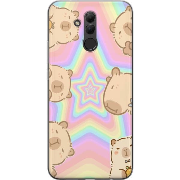 Huawei Mate 20 lite Gjennomsiktig deksel Kawaii Capybara Galaxy Søt Anime Dyr Romtema Kawaii Trend Gave TikTok Design
