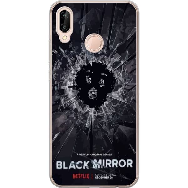 Huawei P20 lite Gjennomsiktig deksel Black Mirror Sci-Fi Netflix Serie Dystopi Teknologi Cyberpunk Mørkt TV Videospill Tema