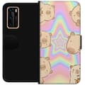 Miniatyrbilde 1 av 3: Huawei P40 Lommeboketui Kawaii Capybara Galaxy Søt Anime Dyr Romtema Kawaii Trend Gave TikTok Design