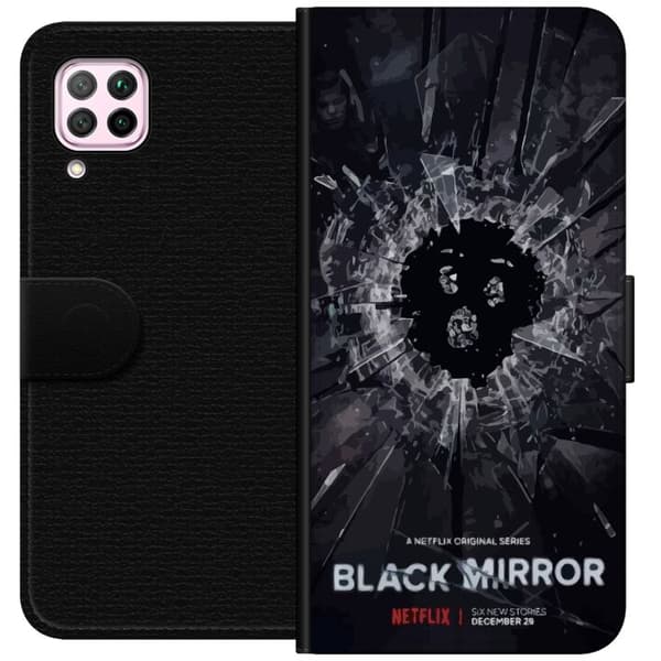 Huawei P40 lite Lommeboketui Black Mirror Sci-Fi Netflix Serie Dystopi Teknologi Cyberpunk Mørkt TV Videospill Tema