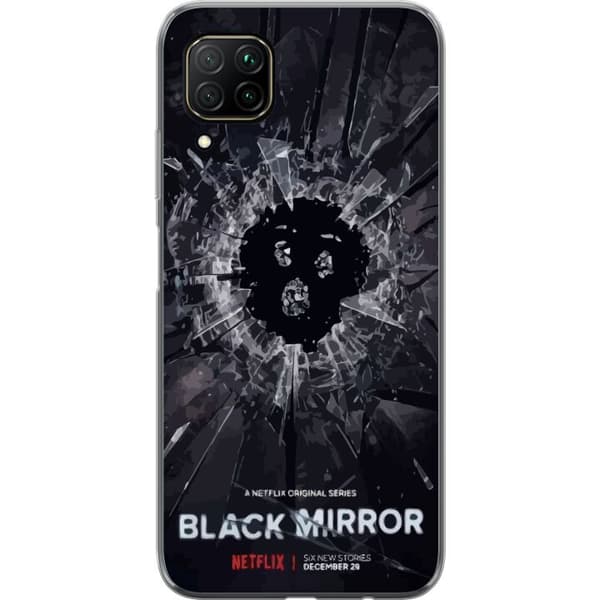 Huawei P40 lite Gjennomsiktig deksel Black Mirror Sci-Fi Netflix Serie Dystopi Teknologi Cyberpunk Mørkt TV Videospill Tema