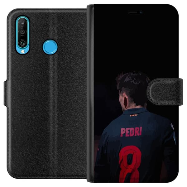 Huawei P30 lite Lompakkokotelo Pedri FC Barcelona Jalkapallo Espanjalainen Keskikenttäpelaaja Maali Urheilumotivaatio Fanit Lapset Nuoret